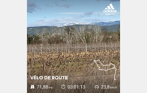 Le tour pratiquement seul ,sauf le vallon Sourn.
CONTENT...le bonheur d'être sur le vélo.